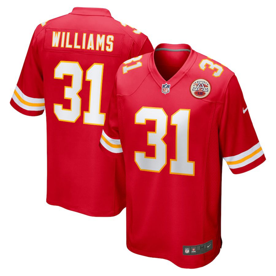Men Kansas City Chiefs #31 Darrel Williams Nike Red Game NFL Jersey